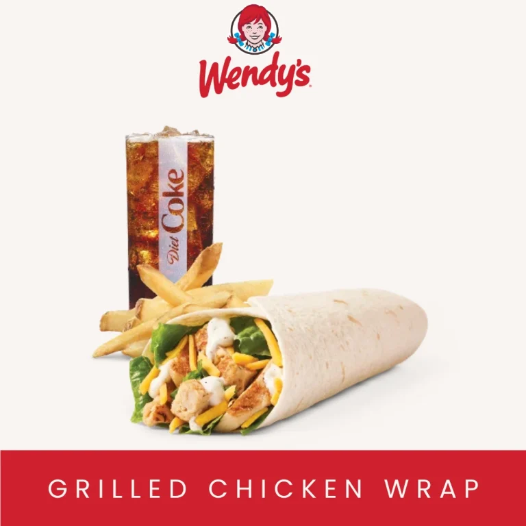 wendy's grilled chicken wrap combo calories​